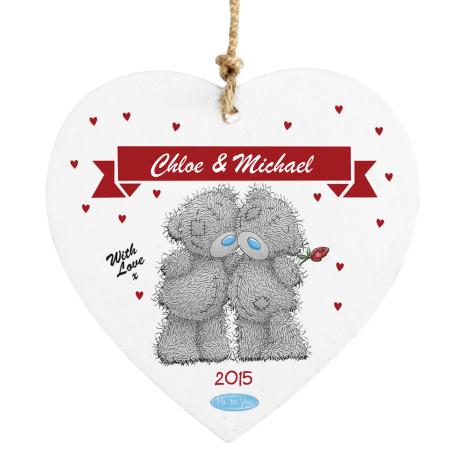 Personalised Me to You Wooden Love Heart Couple Plaque £9.99